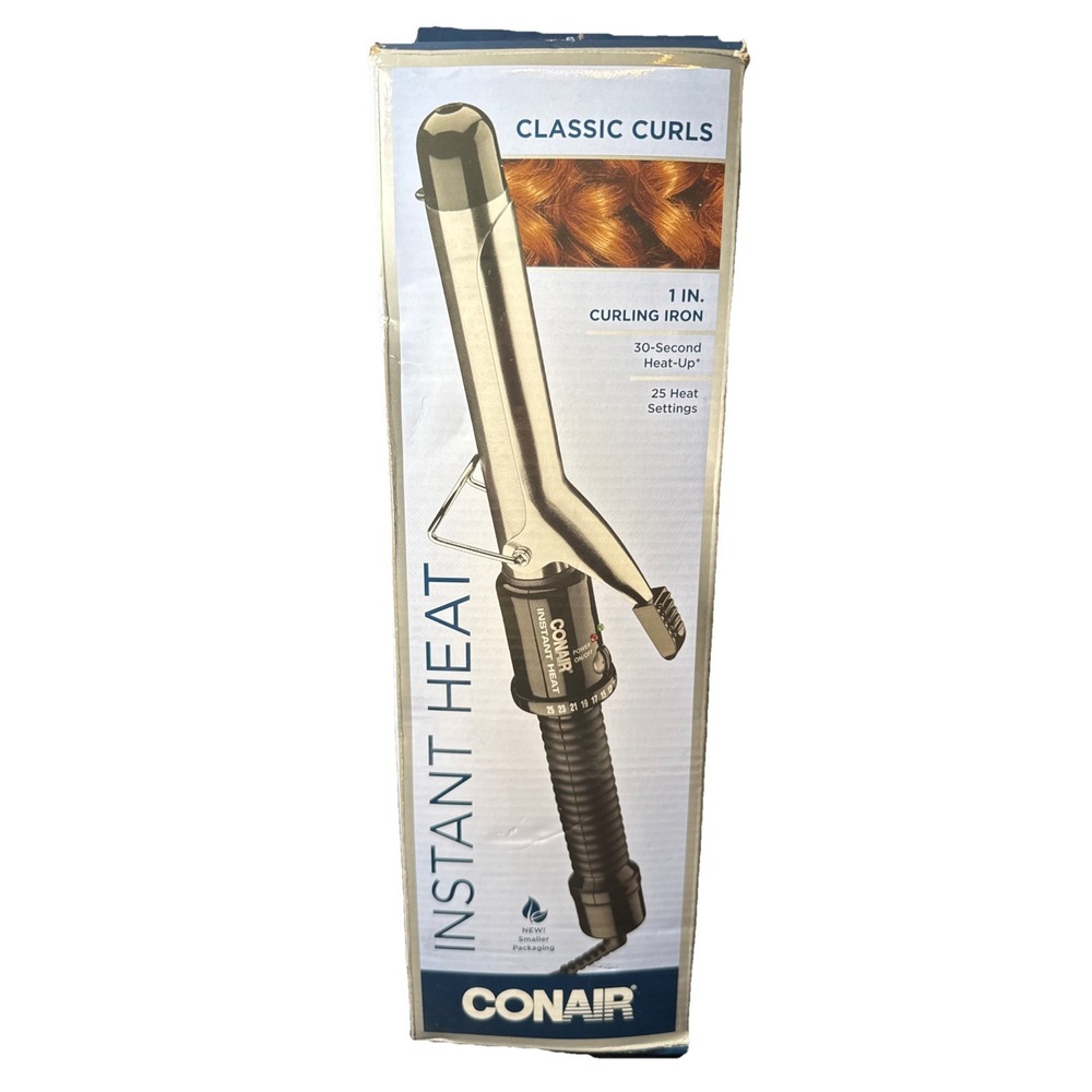 New‎ Conair 1 inch Curling Iron 30-Seconds Heat-Up Classic Curls CD87GNR
